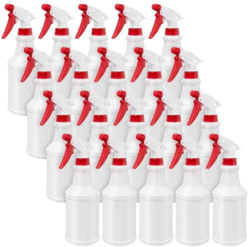 20 Pack 16oz Plastic Spray Bottles, 500 ml Refillable Empty Spray Bottles | Reusable Watering Mist Sprayer Bulk, Leakproof, Adjustable, with Hand Trigger, for Cleaning Solutions Gardening Hair Plant