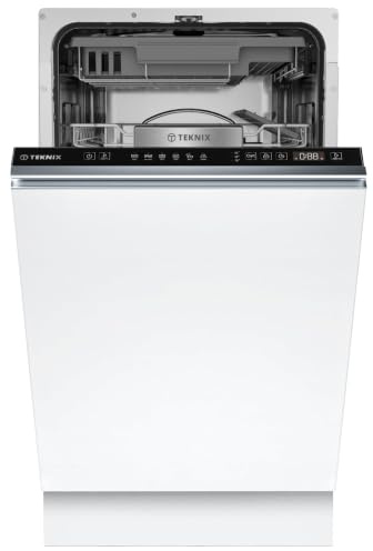 Teknix TX3BD458 3 Series Integrated Slimline Dishwasher - 11 Place Settings - Auto Door Opening - Internal LED Lights - Integrated Bottle Washers - Energy Class C