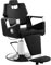Physa Friseurstuhl Turin Black pneumatisch höhenverstellbar (57 – 64 cm) Sitzhöhe, 500 x 490 mm Sitzfläche, ECO-Leder, Stahlgestell,360° drehbar, Fußstütze Schwarz Friseursessel Friseureinrichtung