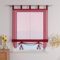 ESLIR Raffrollo mit Schlaufen Gardinen Küche Raffgardinen Transparent Schlaufenrollo Vorhänge Modern Voile Beere BxH 140x155cm 1 Stück