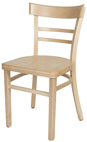 Erides - Küchenstuhl Laura Esstischstuhl Esszimmerstuhl in 7 bunten Farben, Robuste Struktur aus Buchenholz, bunt lackiert und Sitzfläche aus Holz (Buche Natur)