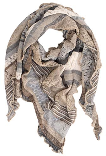 Invero, Merino Dreieckstuch/Schal Kyra, 100% Wolle (Sand)