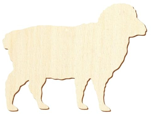 Holz Schaf V1 - Deko Basteln 3-50cm, Größe:6cm, Pack mit:25 Stück