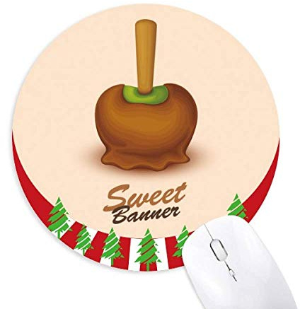 Braune grüne Schokolade Eiscreme Rundgummi Maus Pad Weihnachtsdekoration
