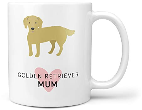 TeHe Gifts Cute Golden Retriever Dog Mum Pet Owner Gift Mug for Her Mom Mummy