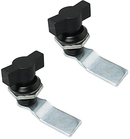 ZZHXSM T-Griff, Drehknopf, Drehknopf, Hebelverschluss, Daumenbetätigung für Maschinenschrank, Schublade, Schwarz, 2 Stück