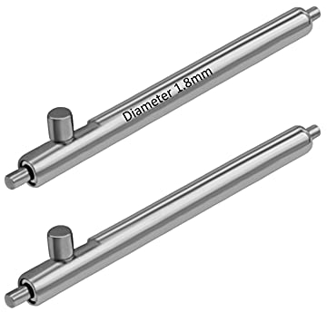 masar 20mm Ø 1.8mm – Quick Release Spring Bar for Watches – Tige, Barre, Axe, Anse, Barrette à Ressort pour Bracelets de Montre (2 pcs) LR