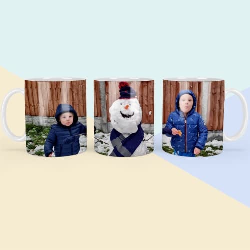 Personalised Photo Mug, 1 Photo Printed All Around, Custom Mug Using Your Own Photos, 11oz