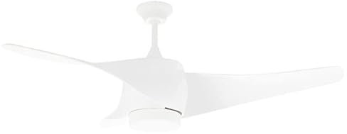 Suinga Deckenventilator mit LED-Licht, 3 Schaufeln, Durchmesser 132 cm, 3 Geschwindigkeiten, 70 W, Weiß