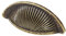 Decoranddecor Arro Half Moon Shaker Cup Handles Cabinet Pulls Zinc 64mm Hole Centre (Antique Brass) - 1 Pack