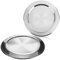 com-four® 2x piatto da portata - piatto decorativo in acciaio inossidabile - vassoio rotondo per servire e decorare - piatti da portata decorati (39cm - Piastra in acciaio inox - 2 pezzi)