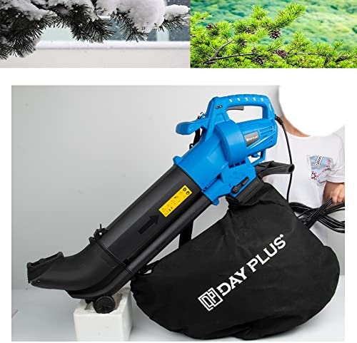 Leaf Blower & Vacuum, Powerful 3500W Garden Leaf Collector, 3 in 1 Leaf Blower with 35L Leaf Collection Bag, 6 Adjustable Speeds, 10:1 Shredding Ratio, 270km/h Air Speed, 13.2m³/min Air Volume
