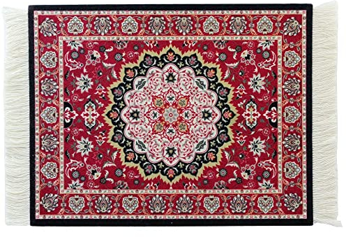 18 * 23 cm Perser Mousepad orientalischer Teppich als Mousepad Büro Zubehör Mousepad Mini Teppich Mauspad mit Quaste Klein Maus Für Desktop Pc Laptop Computer