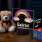 VEELU Nachtlicht Kinder Personalisierte LED Lampe Regenbogen Geschenke Baby mit Name Arcyl Nachtlampe Raumdekoration Geschenk für Mädchen Junge Kinder Geburtstagsgeschenk