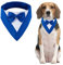 URROMA 1 Stück Hunde-Smoking-Halsband, formelles Hundehalstuch mit Fliege, verstellbares Haustier-Smoking-Halstuch für Hochzeit, Party für Haustiere, Hunde, Blau L