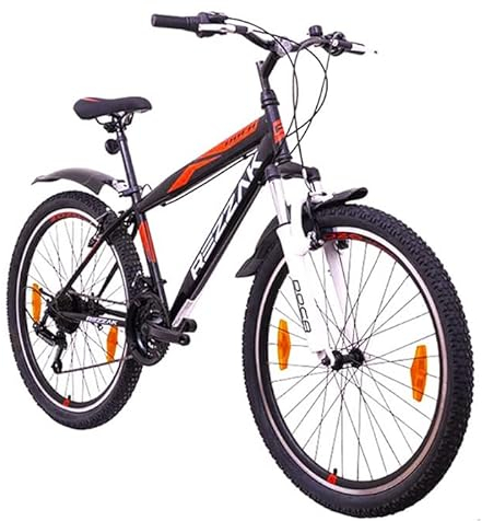 Rezzak 26 Zoll MTB Fahrrad Mountainbike Jugendfahrrad Federung Schutzblech Rot