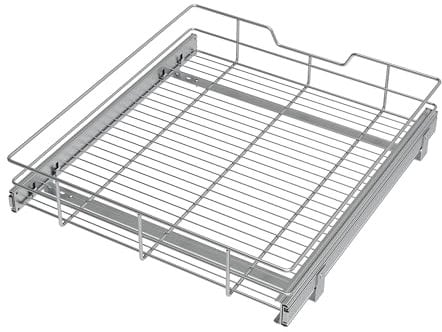 Ausziehbarer Schrank-Organizer, 50,8 x 43,2 cm (B x T), ausziehbare Schubladen für Küchenschränke, ausziehbare Schubladen für Schränke, Kapazität, robuster Schrank, ausziehbare Regale, verchromt,
