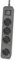 Philips CHP2144G Steckdosenleiste mit 4 Steckdosen, Stromversorgungsverriegelung, 1,440 W, geflochtenes Netzkabel, 1,5 m, hohe Widerstandsfähigkeit, Sicherheitsverschluss (LED-Anzeige) - Grau