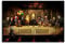 NOEMOHA Church of Horror Hellraiser Halloween Screams The Last Supper Poster, dekoratives Gemälde, Leinwand-Wandposter und Kunstdruck, modernes Familienschlafzimmer-Dekor-Poster, 20 x 30 cm