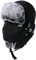 Comhats Herren Wasserdichter Fliegermütze Winter Warme Fellmütze Trappermütze Pelzmütze Wintermütze A69265_Schwarz L