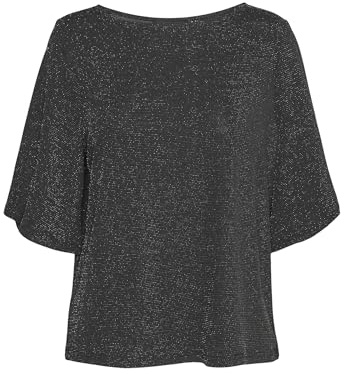 VERO Moda Damen Vmkanva 2/4 Glitter Top JRS Kurzarmbluse (1er Pack)