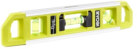 Ryobi RHLTL-228 Livella Magnetica Torpedo, Lunghezza 228 mm, Bolla Centrale Removibile per Essere Appesa a Corda