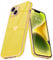 Teageo for iPhone 14 Case Cute Heart Pattern for Women Girls Slim Luxury Bling Plating Soft TPU Anti-Scratch Shockproof Bumper Phone Case for iPhone 14, Yellow