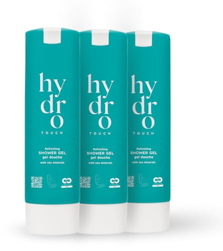 HYDRO BASICS TOUCH Duschgel - Erfrischendes Duschbad mit Algenextrakt u. Meeresmineralien - Nachfüllpack für SMART CARE Wandhalterung - Made in Germany (3x 300ml)