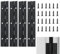 Lot de 4 charnières de piano en acier inoxydable avec 24 vis - 15 cm - Pour piano - Noir