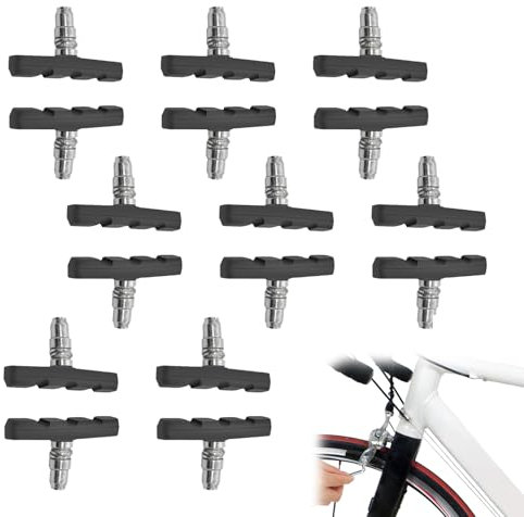 SRJQXH V Brake Bremsbeläge 16 Stück Set - 70mm Bremsbeläge Fahrrad, Geräuscharmes Bremsen | Bremsklötze Fahrrad für Mountainbikes und Stadträder