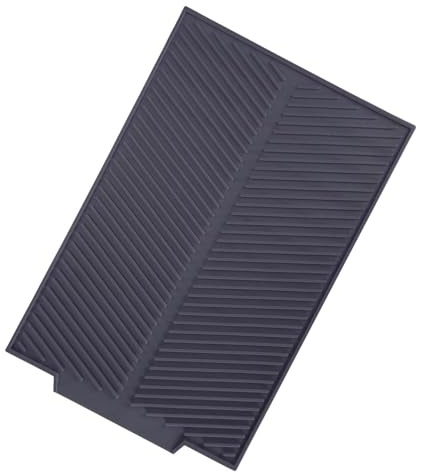 Hominas Alfombrilla Escurreplatos, 39×25 Cm Bandeja Escurreplatos Silicona Escurridor De Platos De Cocina Rectángulo para Fregadero, Gris