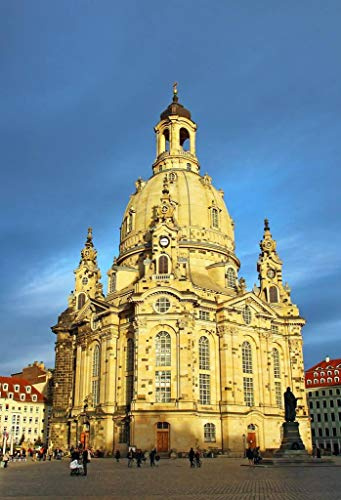VNTEN Frauenkirche Dresden, Deutschland, 5D-Diamant-Malerei zum Selbermachen, nach Zahlen, einzigartiges Set, Wanddekoration zu Hause, Kristall-Strass-Wanddekoration, 30 x 40 cm