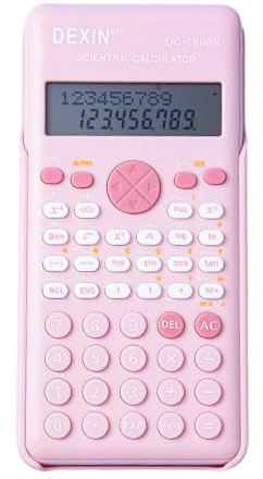 Hanzete - Calcolatrice scientifica rosa con 240 calcolatrice multifunzione a 2 righe display LCD, ideale per insegnanti, studenti universitari, scuole medie, ufficio, portatile da trasportare