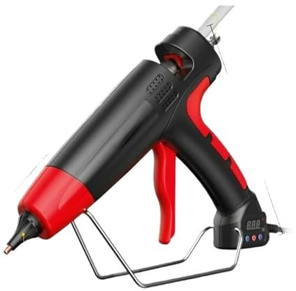 Crafting Melting Glue Gun, 800W Professional Hot Melt Glue Gun, Digital Adjustable Temperature Copper Nozzle 11 Mm Glue Sticks Industrial Tools Silicone Gun for DIY Arts Quick Home Repairs(Red,800W-Di