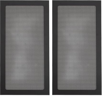 140 X 280mm DIY PC Case Dust Mesh Filter, [ 2 Pack ] PVC Magnetic Dust Filter Cover, PC Fan Dust Mesh PC Cooler Filter for Computer PC Case (Black)