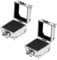 PAMINGONO 2pcs Nail Drill Bit Holder Suitcase Portable Storage Case for Cuticle Drill Bits Aluminum Organizer