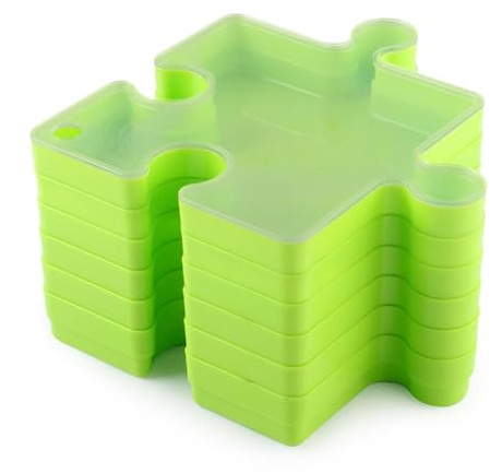 Puzzle-Sortier-Tabletts: Stapelbare Tabletts mit Deckel, Aufbewahrungsbox für Puzzle, Puzzle-Sortier-Tabletts zum Organisieren von Rätseln
