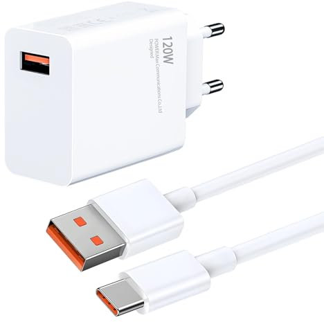 120w ladegerät original für Xiaomi 15 14T Ultra 13T 12T 11T Pro + 5G, Redmi Note 14 13 12 Pro+ Poco X7, USB Netzteil Turbo HyperCharge Schnellladegerät Adapter mit 6A Kabel für Black Shark 5