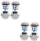 DOITOOL 2sets Door Bell Push Button Replacement Kit Round Doorbell Button for Home Office Classroom 4pcs*2