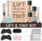 Lifting Pestañas Kit Con Tinte, Actualización 2025 Laminación de Cejas y Set de Tintado, 2 in 1 Lifting Pestañas y Tinte Pestañas Negro, Fórmula Vegana Para El Hogar