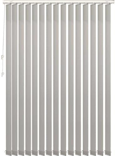PANDAHOME Estor Vertical Helsinki 100 % poliéster, Lamas pivotantes para Control de luz, fácil Montaje con Kit y Barra Ajustable, Ideal para Ventanas Grandes. Blanco, Topo o Gris, hasta 250x260 cm.