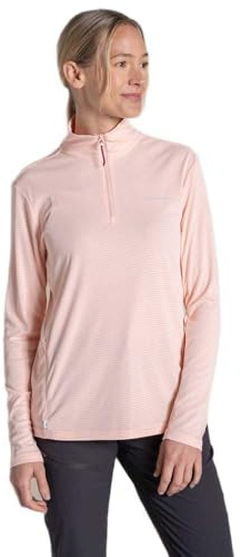 Craghoppers Damen NosiLife Solarshield+ Half Zip Pullover, Sherbert, L