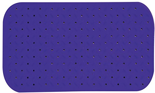 MSV Premium Duschmatte Badematte Badewannenmatte Badewanneneinlage antibakteriell rutschfest mit Saugnäpfen - Violett/Lila - duftet nach Rosen - ca. 36 x 65 cm - waschbar bei 60° Grad