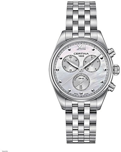 Certina Damen-Armbanduhr DS 8, 34,5 mm, Stahlarmband, Quarzuhrwerk, C033.234.11.118.00, Armband