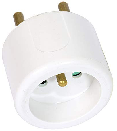 Adaptateur mâle 20A femelle 16A blanc