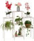 relaxdays Scaffale per Fiori, 86,5 x 95 x 29,5 cm, Ripiani per Piante Decorativo, Portafiori Interni da Terra, Bianco