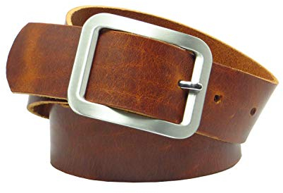 Chrissys-in Ledergürtel cognac braun aus Rindsleder 4 cm breit aus eigener Fertigung (90)