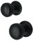EAI Lined Door Knobs Matt Black | 1 Pair of Mortice Knobs (55mm) for Internal Doors