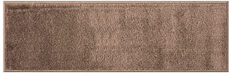 Glary Home 15er Set Stufenmatten 22cm x 71cm x 1.2cm Treppenteppich Selbstklebend / GH13A-BRW (Schlichtes Muster, Braun)