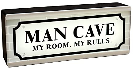 Light Up Man Cave Sign | LED Home Bar Room Light | Portable & Wall Hanging Sign | Men Only Gaming Home Bar Light